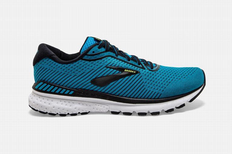 Brooks Adrenaline GTS 20 Mens Road Running Shoes - Black/Blue - Indonesia (WBCD-96307)